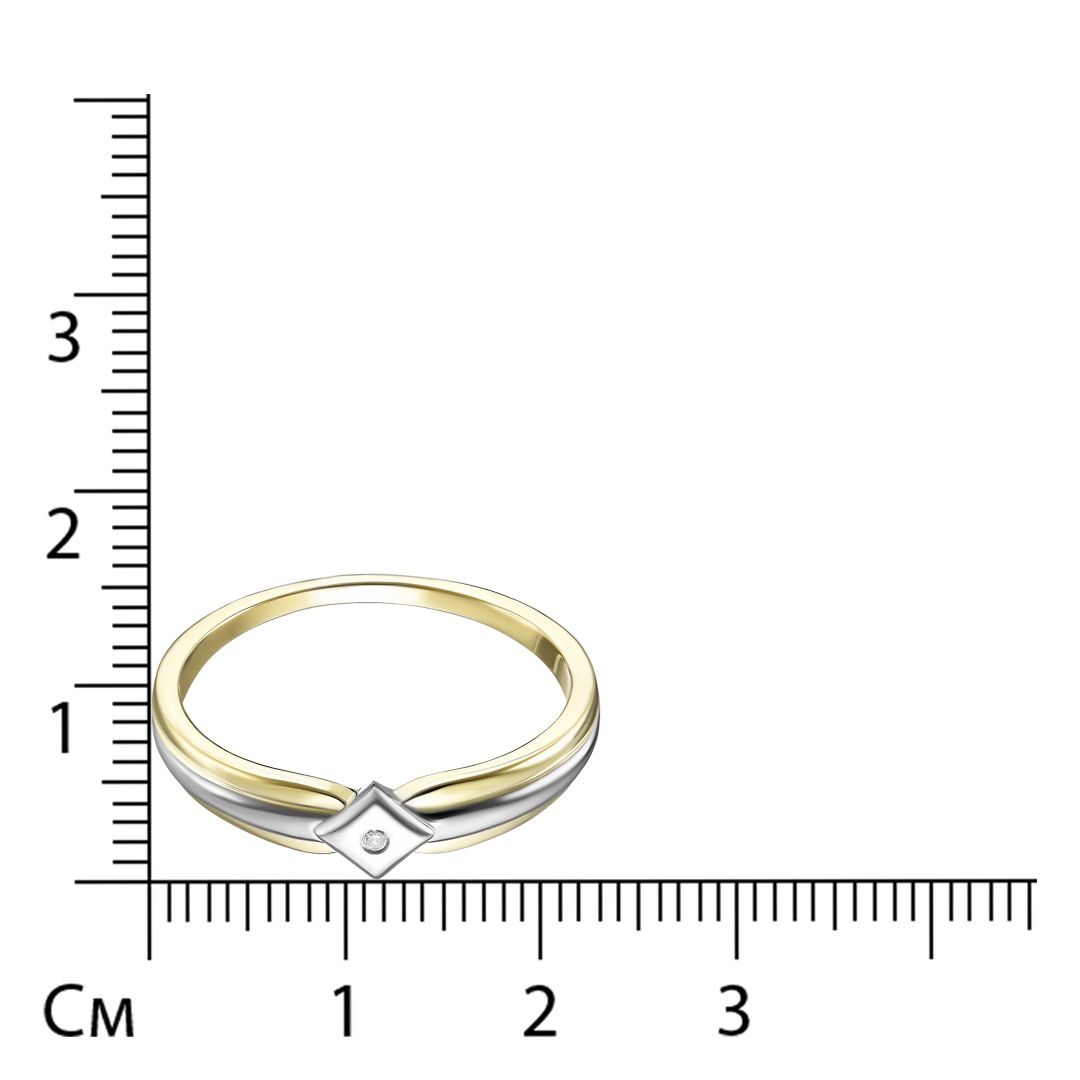 Серебряное кольцо 925 пробы; вставки 1 Бр.Кр-17 0,005 2/2Б