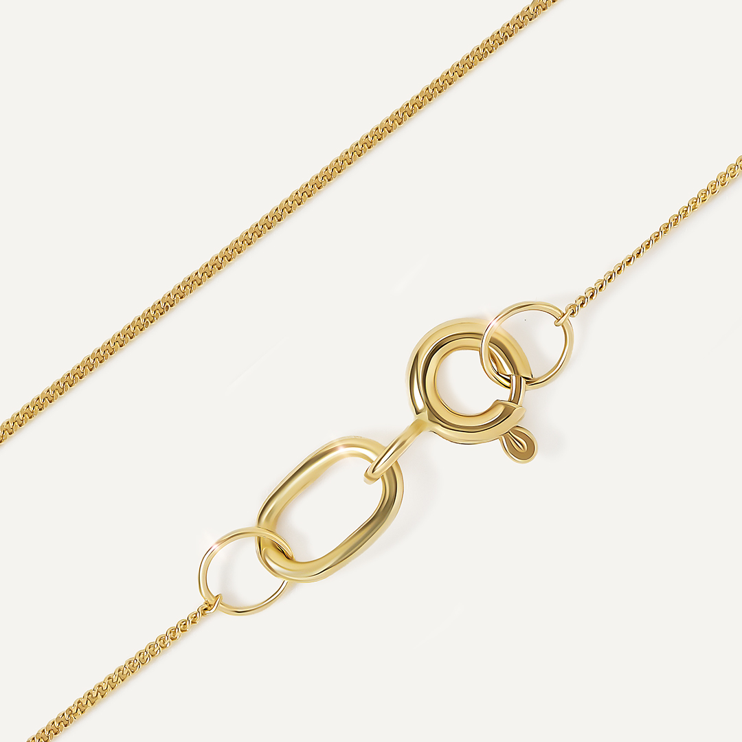 Цепь из желтого золота плетение "Панцирное"