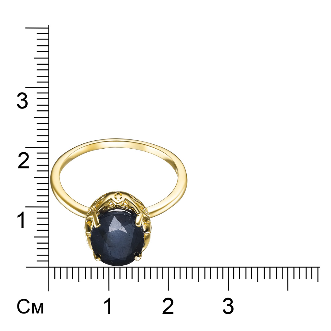 Серебряное кольцо 925 пробы; вставки 1 Сапфир U/2 3,55ct;