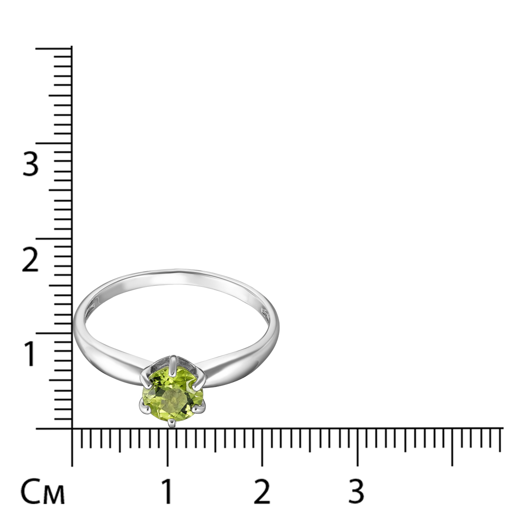 Серебряное кольцо 925 пробы; вставки 1 Хризолит;
