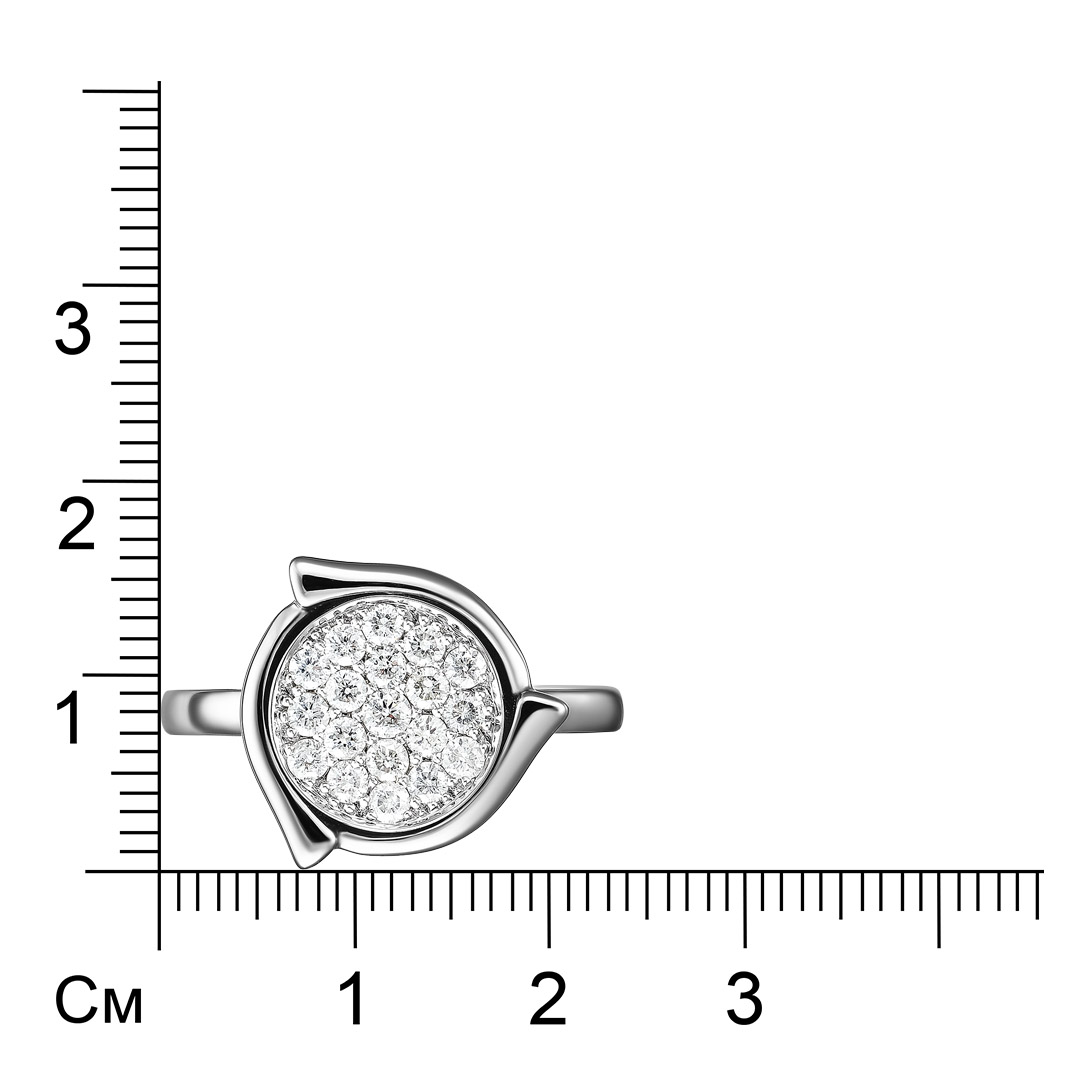 Кольцо из белого золота с бриллиантами
