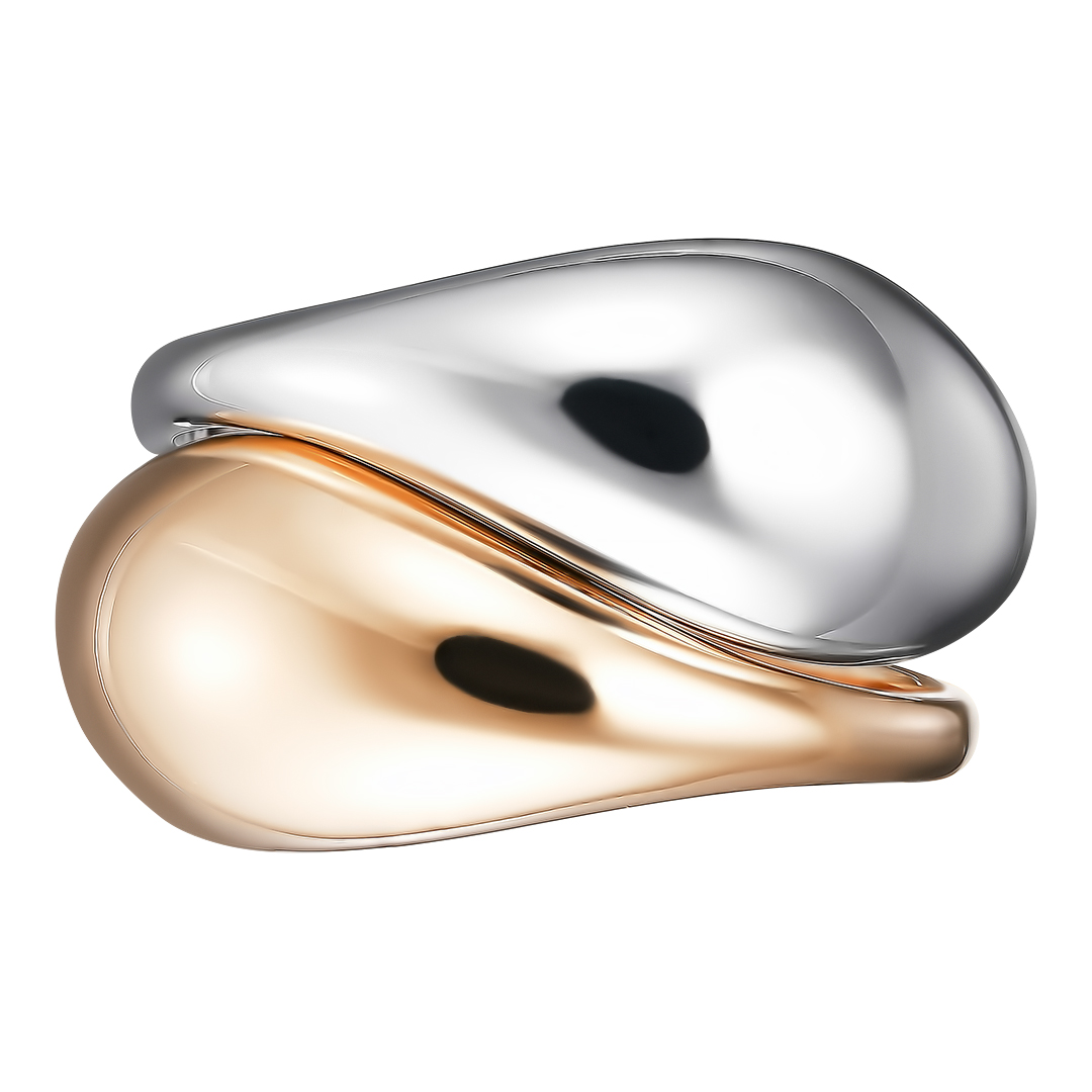 Серебряное кольцо 925 пробы; 2 в 1;