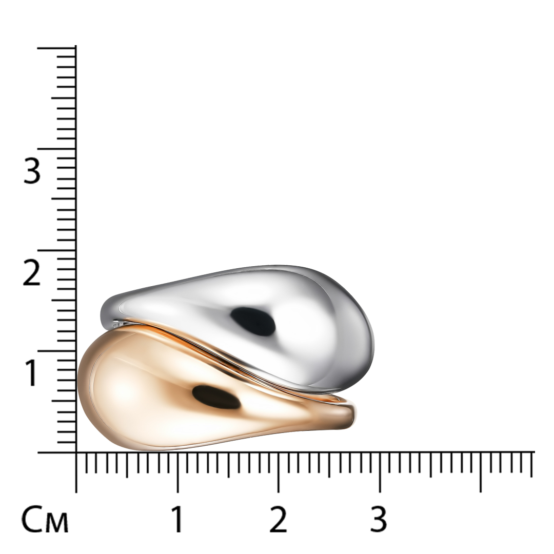 Серебряное кольцо 925 пробы; 2 в 1;