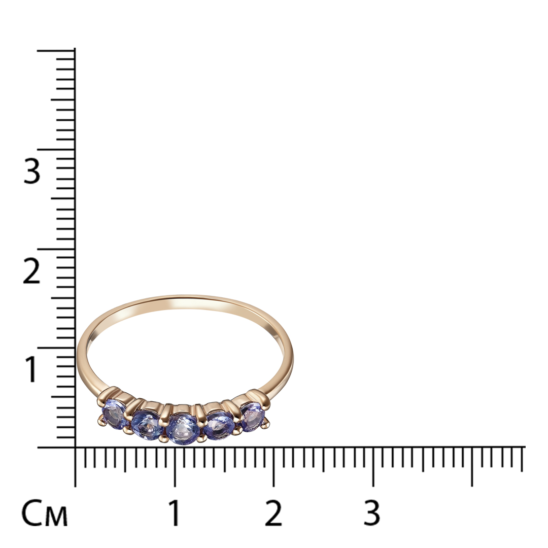 Серебряное кольцо с танзанитами