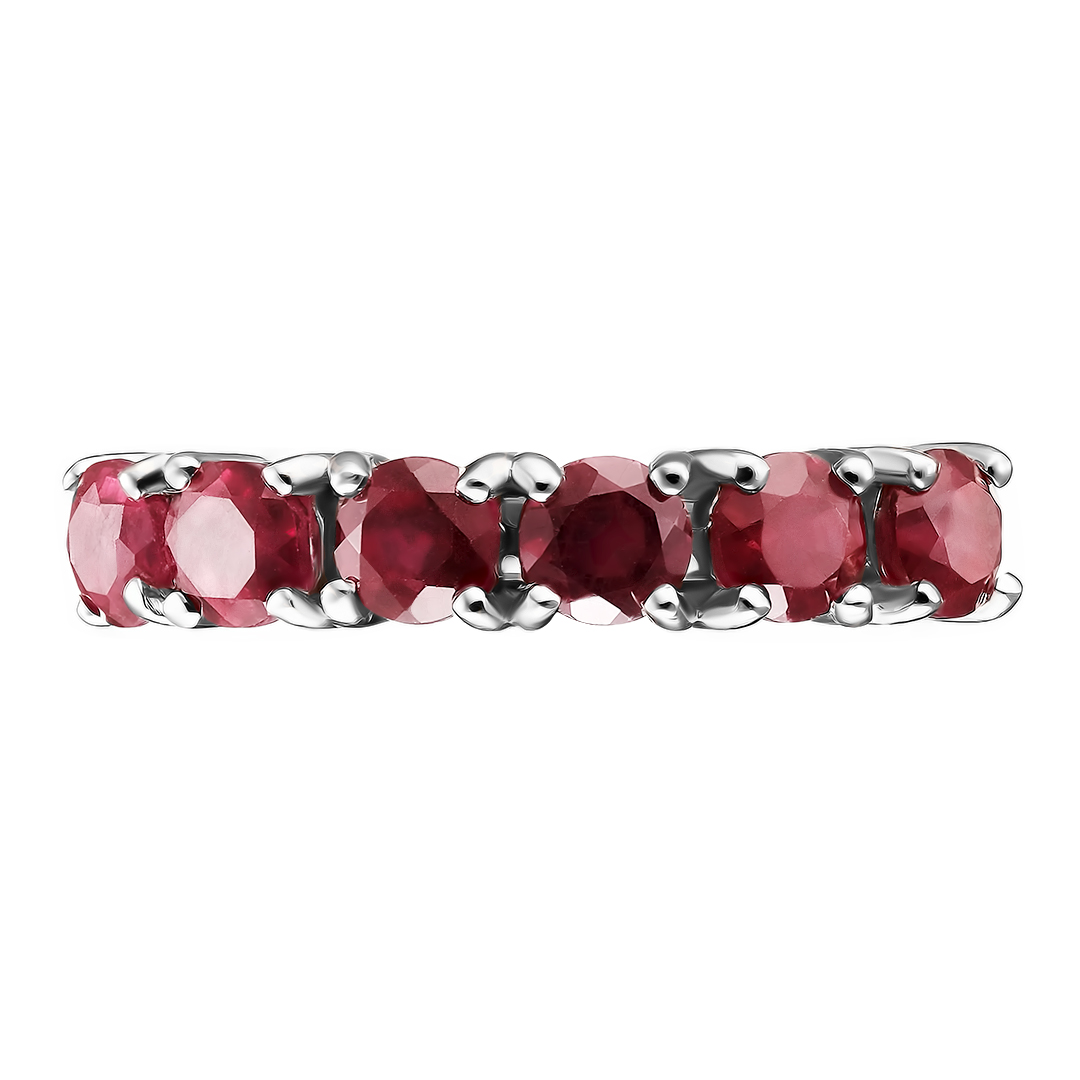 Серебряное кольцо 925 пробы; вставки 6 Рубин F/2 2,4 ct;