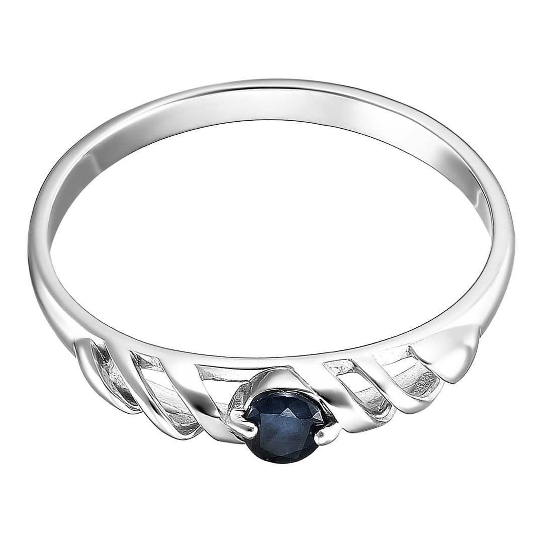 Серебряное кольцо с сапфиром