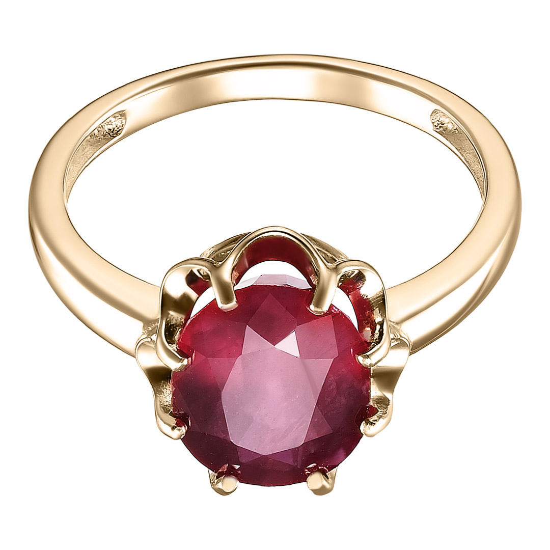 Серебряное кольцо 925 пробы; вставки 1 Рубин F/2 3,942