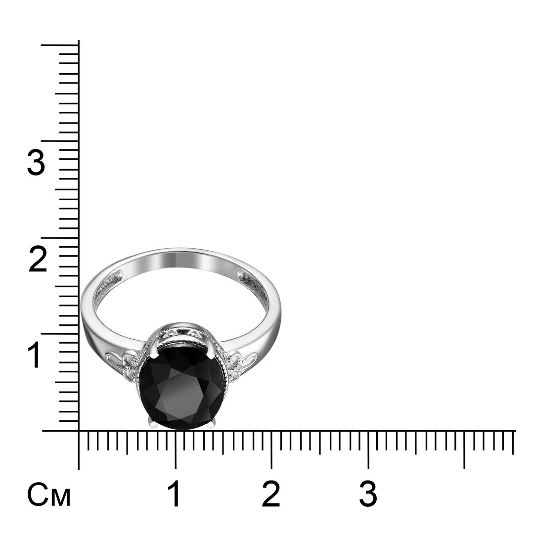 Серебряное кольцо 925 пробы; вставки 1 Сапфир U/2 3,185;