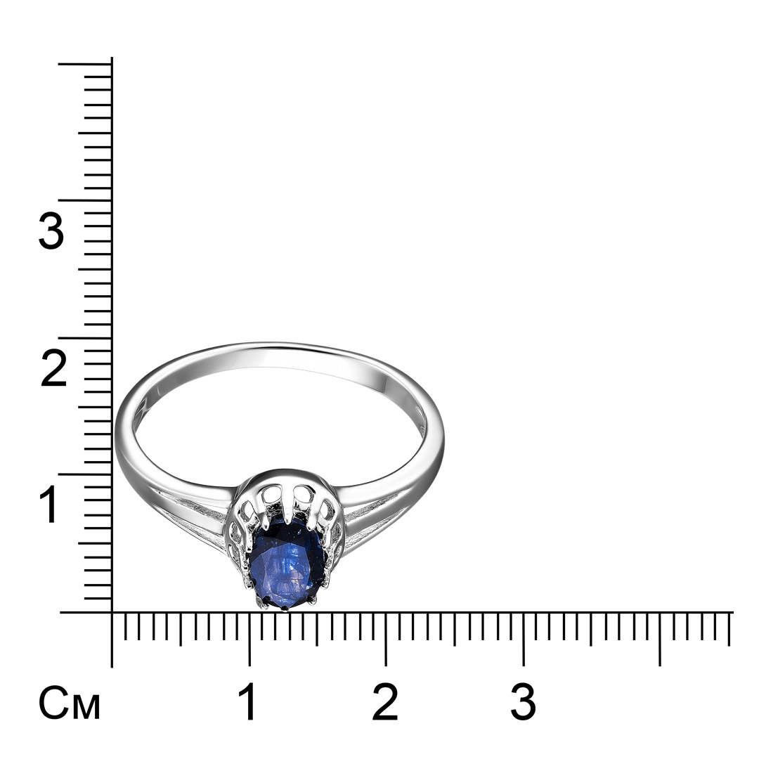 Серебряное кольцо с сапфиром