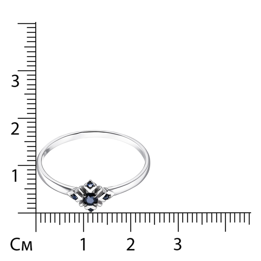 Серебряное кольцо с сапфирами