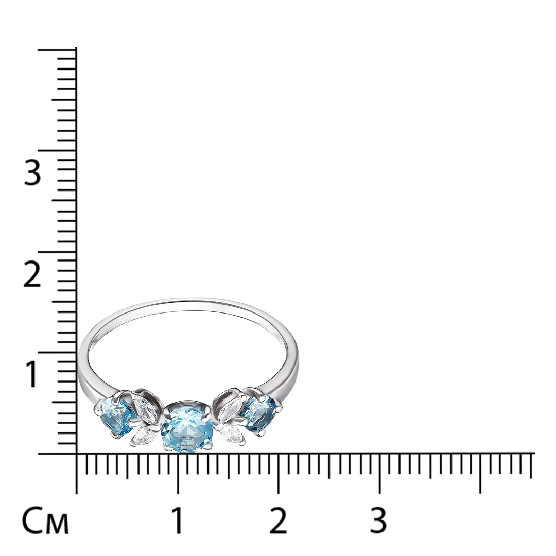 Серебряное кольцо с топазами