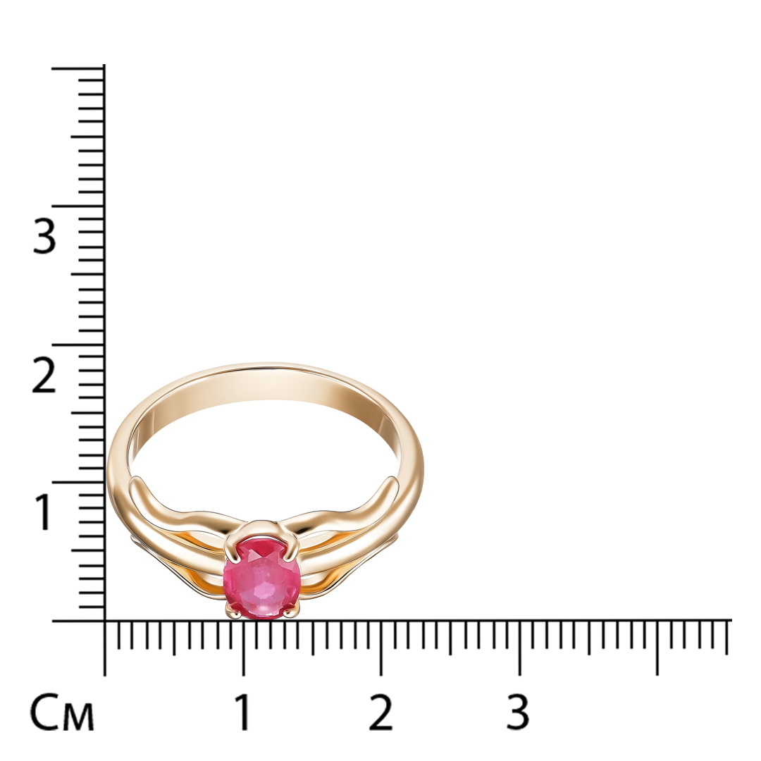 Серебряное кольцо 925 пробы; вставки 1 Рубин F/2 1,025;