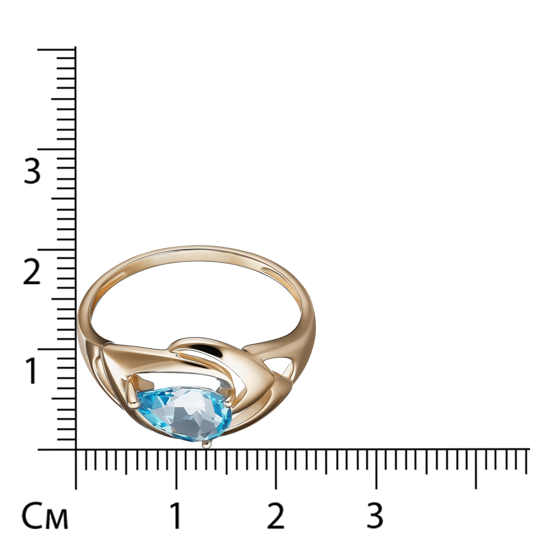 Кольцо из золота с топазом swiss
