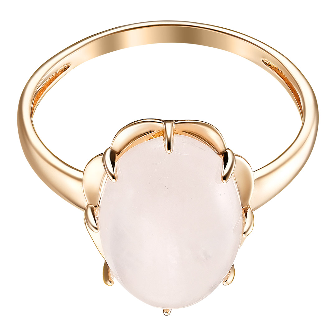 Серебряное кольцо 925 пробы; вставки 1 Кварц розовый;