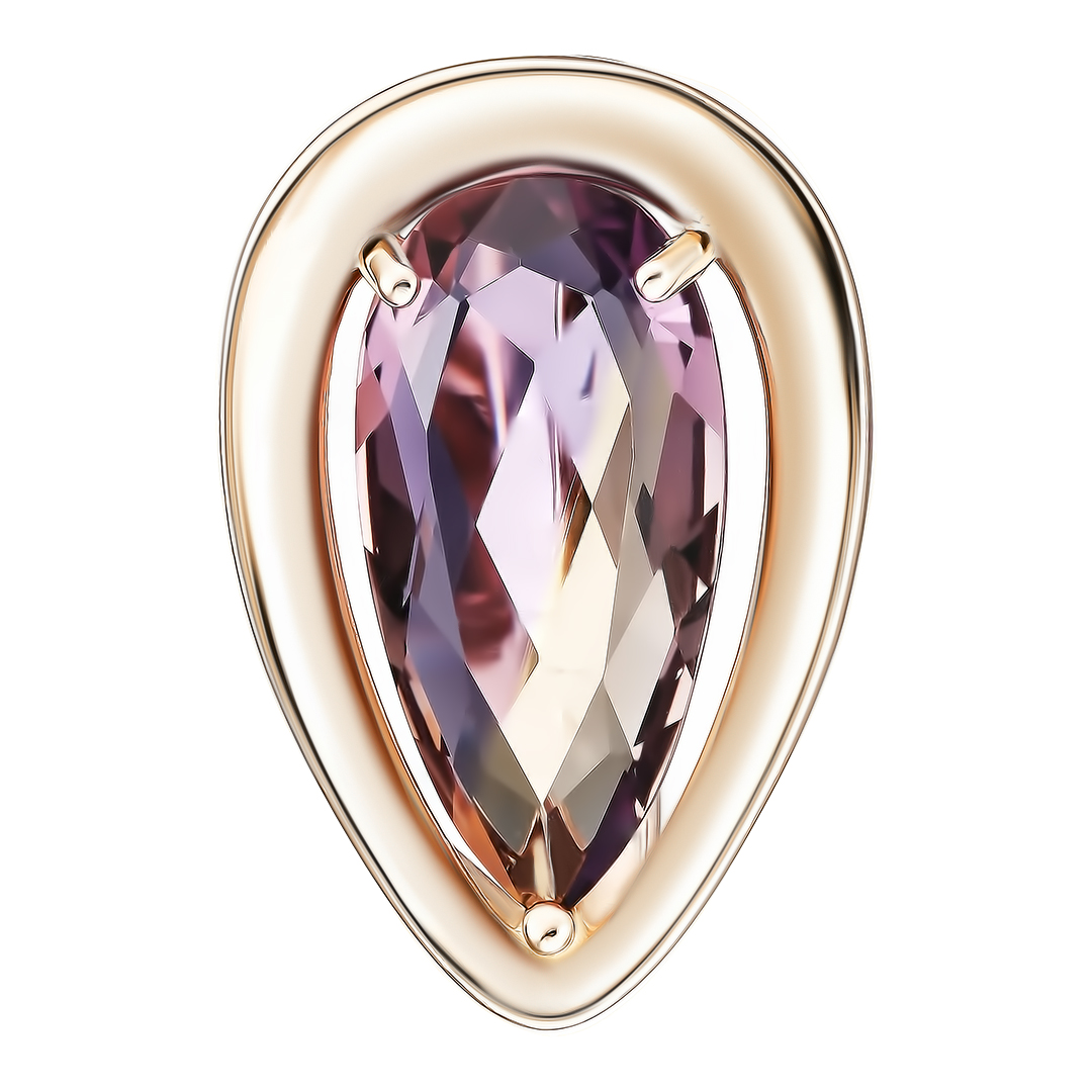 Серебряное кольцо 925 пробы; вставки 1 Аметрин; 10 Фианит бесцв.;