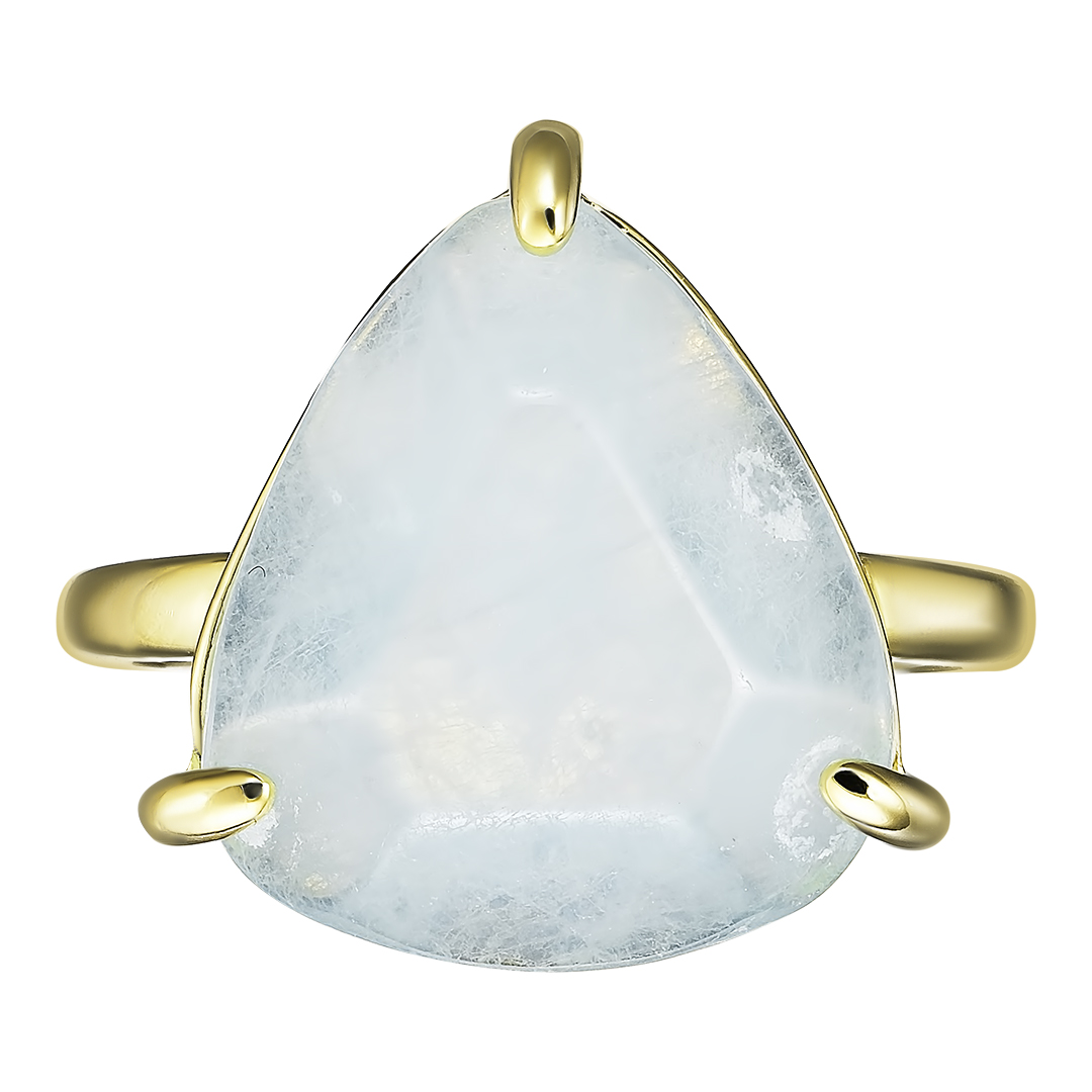 Серебряное кольцо 925 пробы; вставки 1 Аквамарин 7,11 ct;