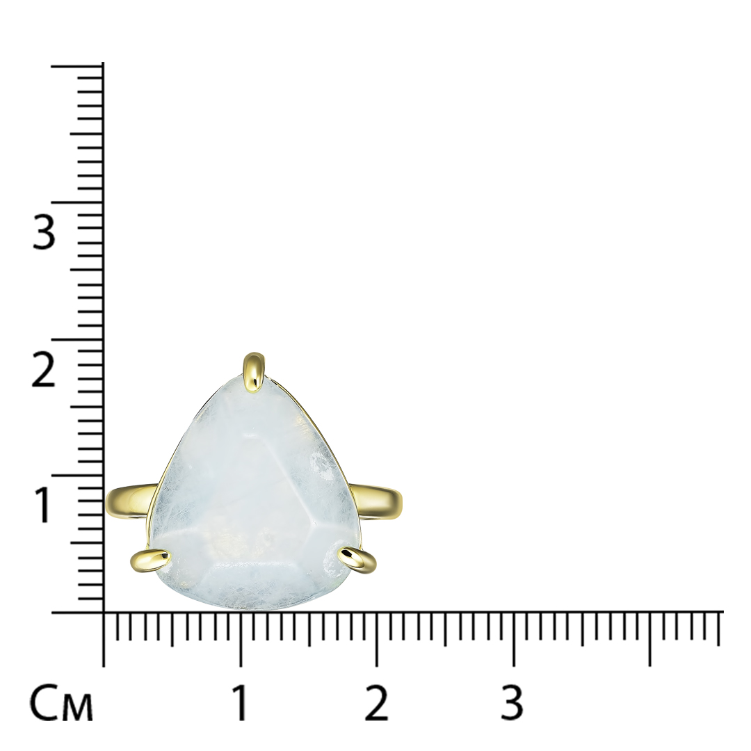 Серебряное кольцо 925 пробы; вставки 1 Аквамарин 7,11 ct;