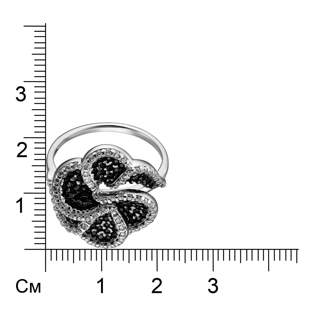 Серебряное кольцо со шпинелью "Цветок"