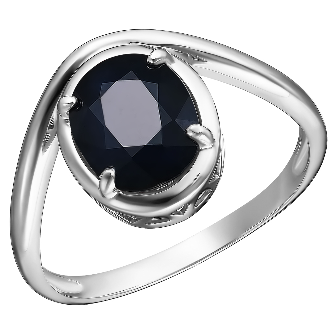 Серебряное кольцо 925 пробы; вставки 1 Сапфир 2,609 U/2;