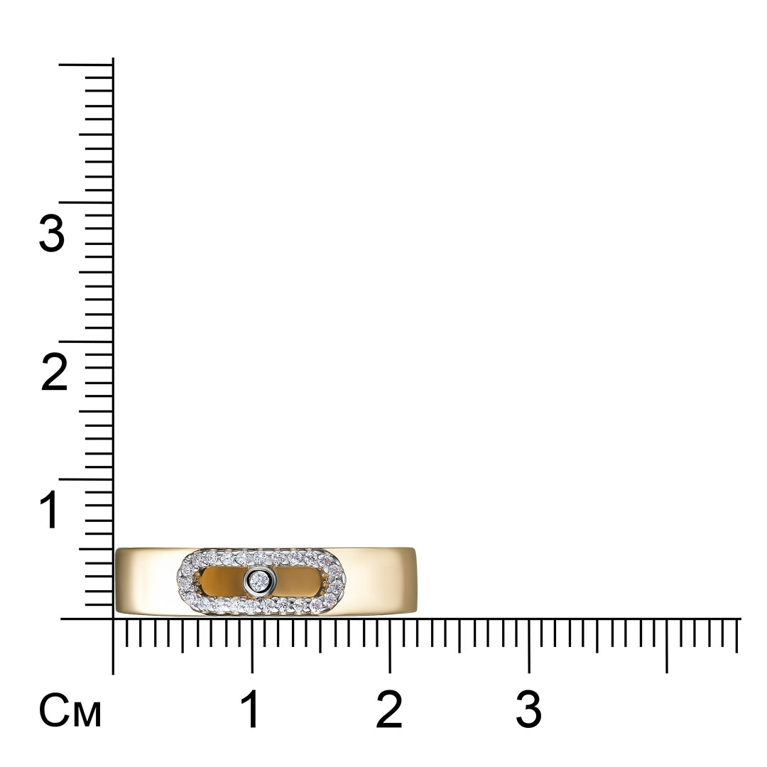Кольцо из золота с кубическим цирконием