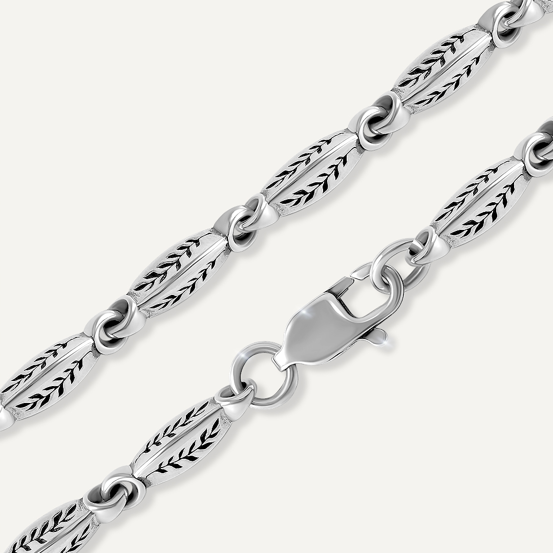 Серебряная цепь плетение "Фантазийное"