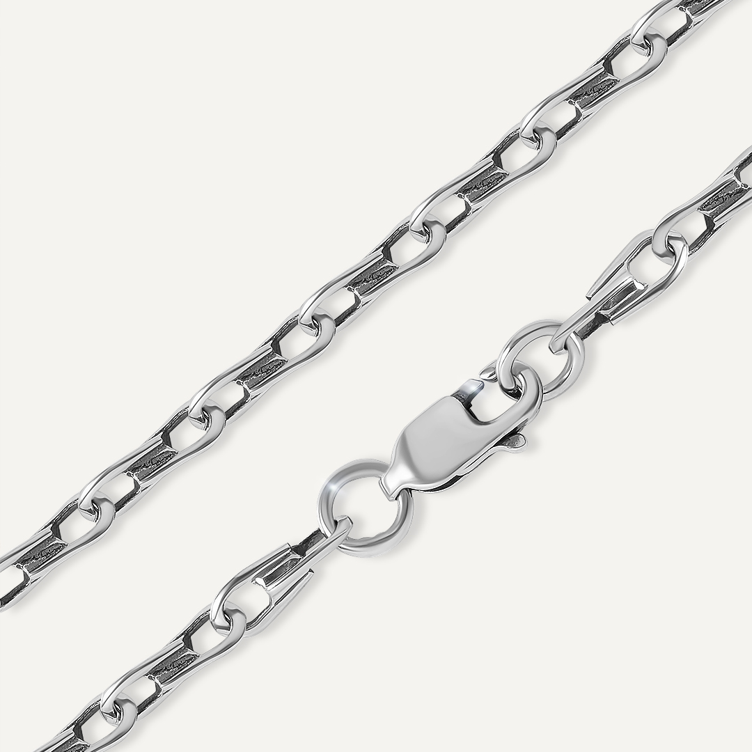 Серебряная цепь плетение "Фантазийное"