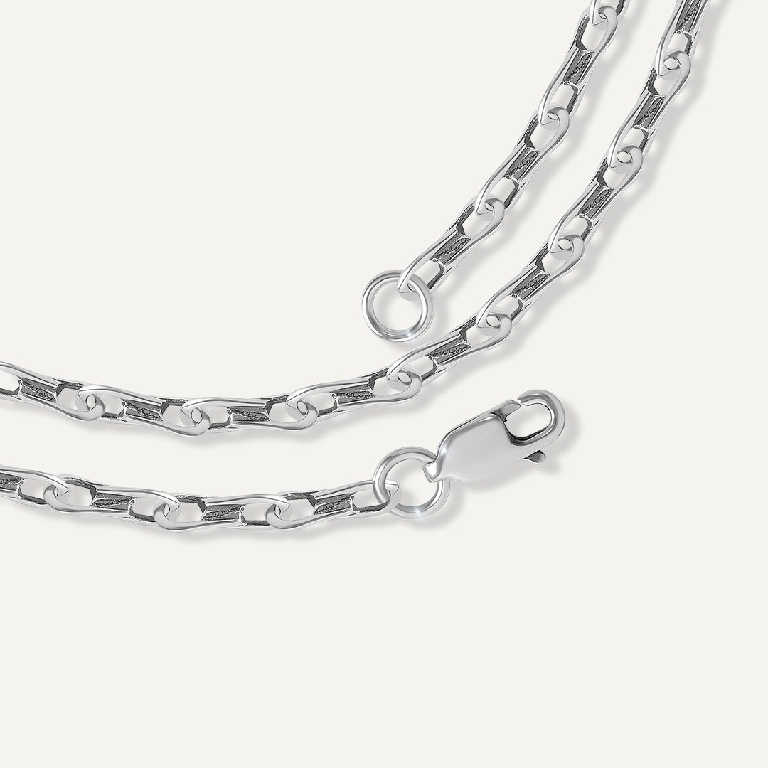 Серебряная цепь плетение "Фантазийное"