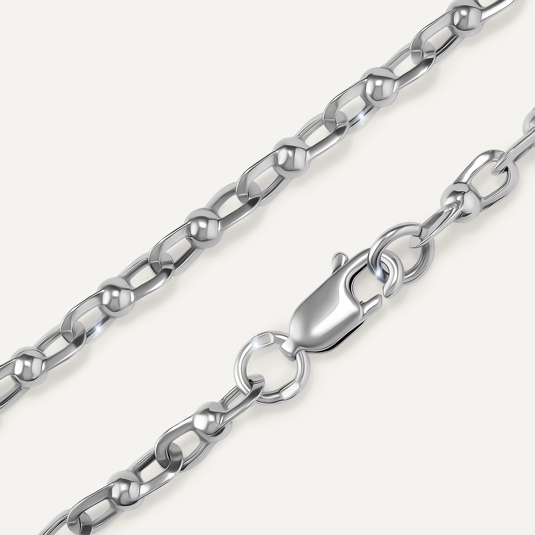 Серебряная цепь плетение "Фантазийное"