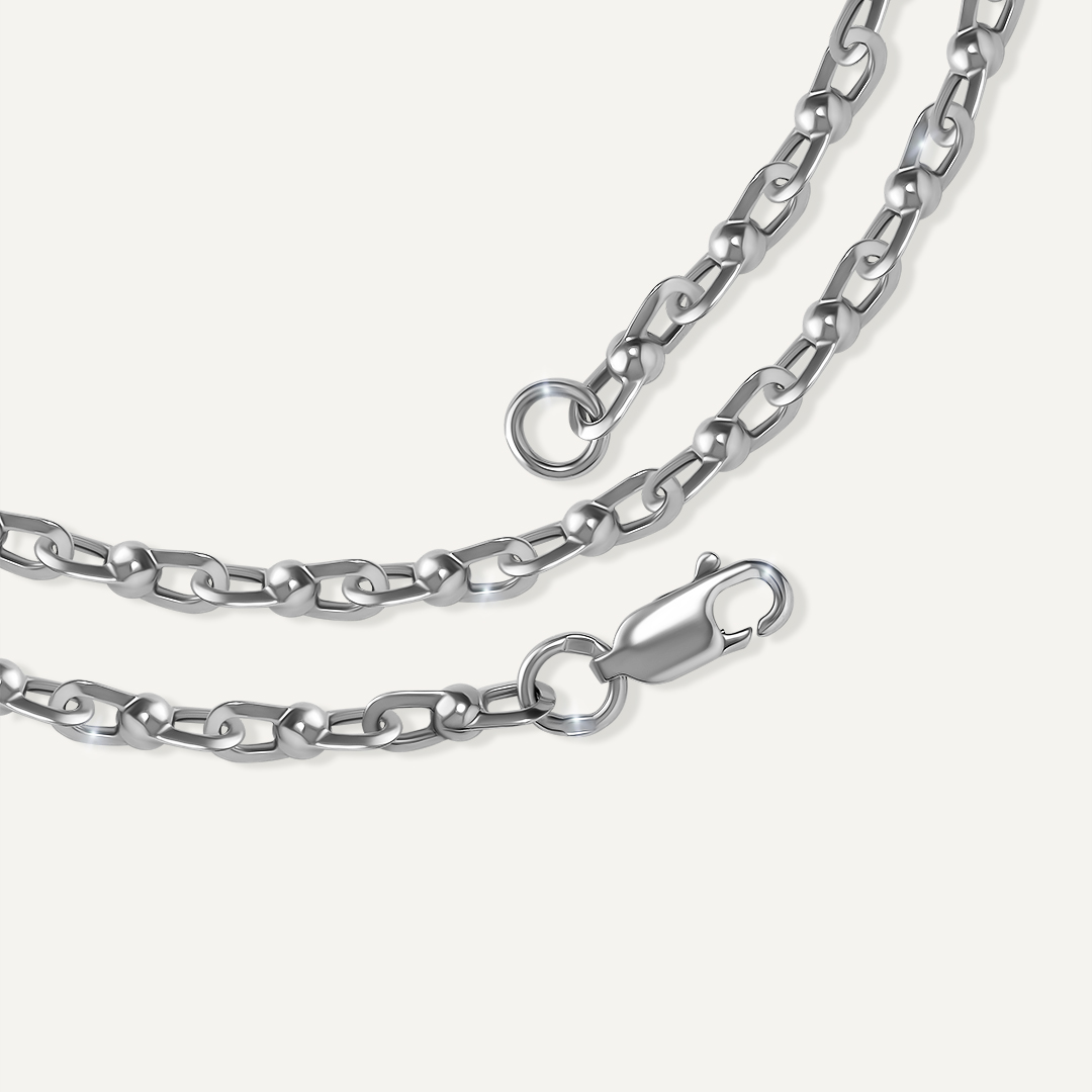 Серебряная цепь плетение "Фантазийное"