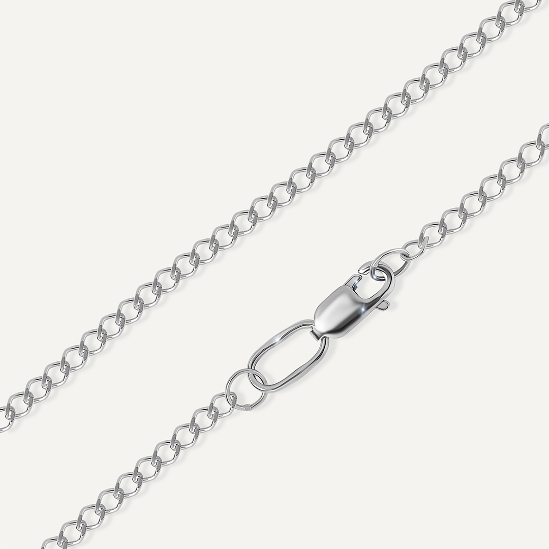 Серебряная цепь плетение "Ромб"