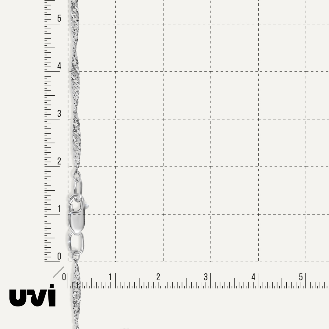 Серебряная цепь плетение "Сингапур"