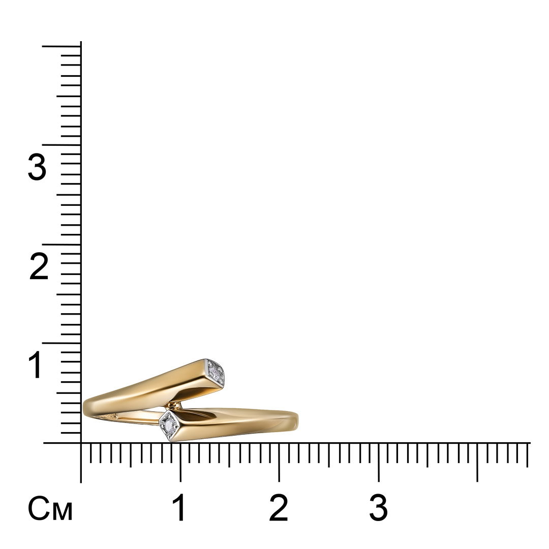 Кольцо из золота с кубическим цирконием