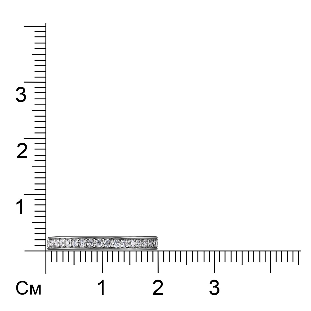 Обручальное кольцо из золота с кубическим цирконием