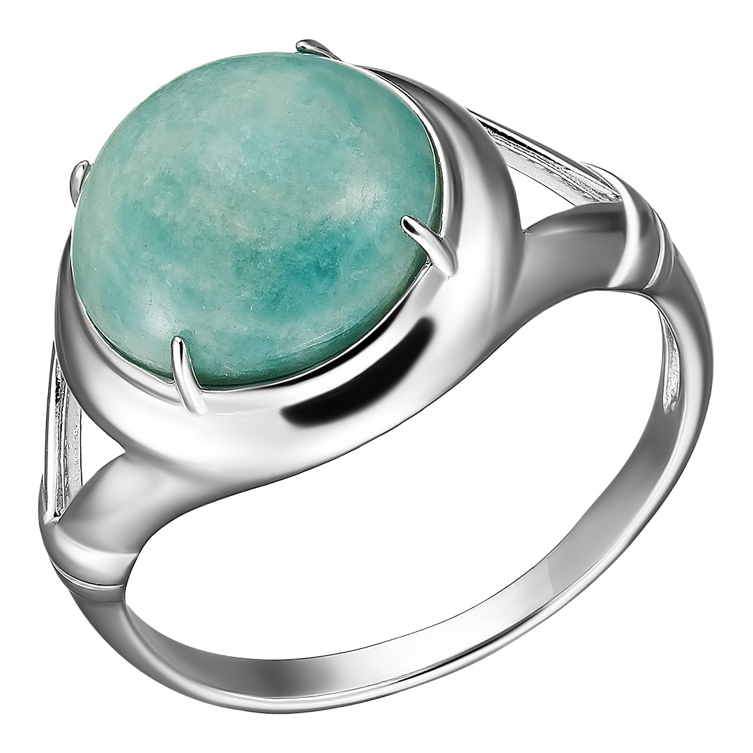 Серебряное кольцо 925 пробы; вставки 1 Амазонит;