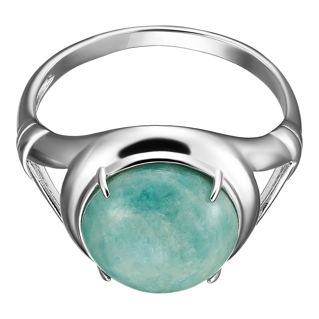 Серебряное кольцо 925 пробы; вставки 1 Амазонит;