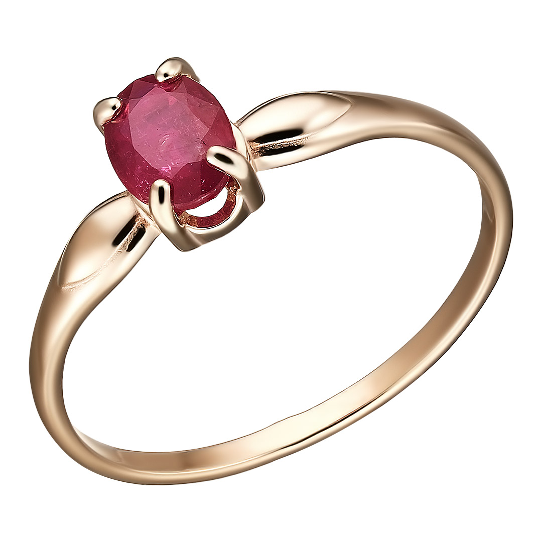 Серебряное кольцо 925 пробы; вставки 1 Рубин 1,18 F/3
