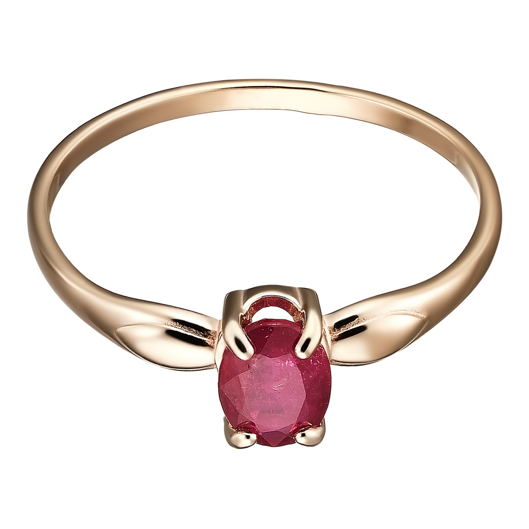 Серебряное кольцо 925 пробы; вставки 1 Рубин 1,18 F/3
