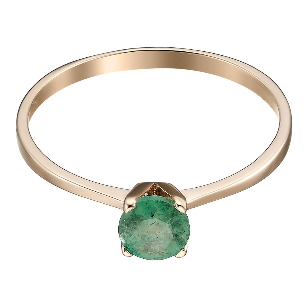 Серебряное кольцо 925 пробы; вставки 1 Изумруд 3/Г3 0,46;