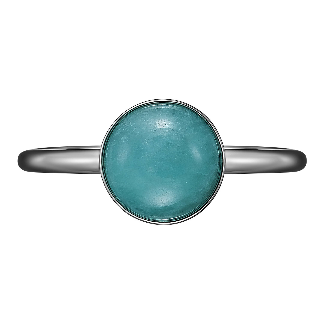 Серебряное кольцо 925 пробы; вставки 1 Амазонит;