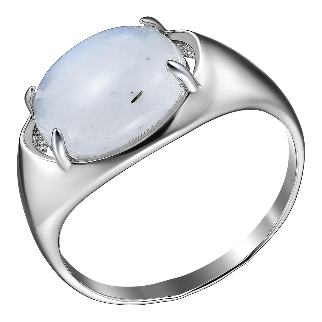 Серебряное кольцо 925 пробы; вставки 1 Лунный камень;