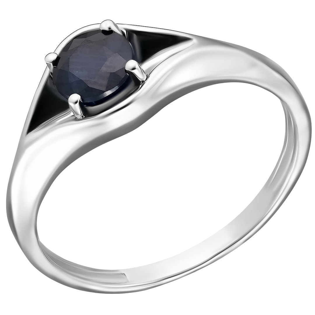 Серебряное кольцо с сапфиром