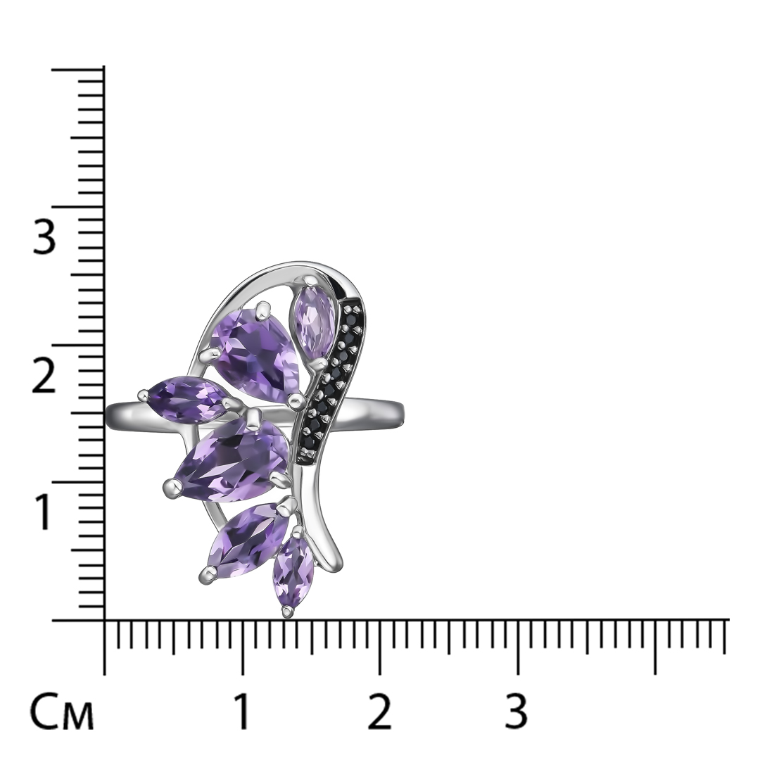 Серебряное кольцо с аметистами