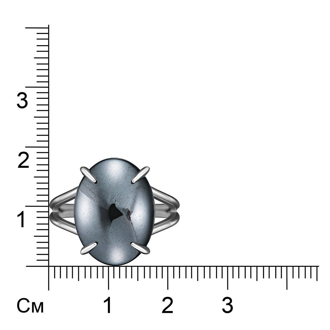 Серебряное кольцо с гематитом