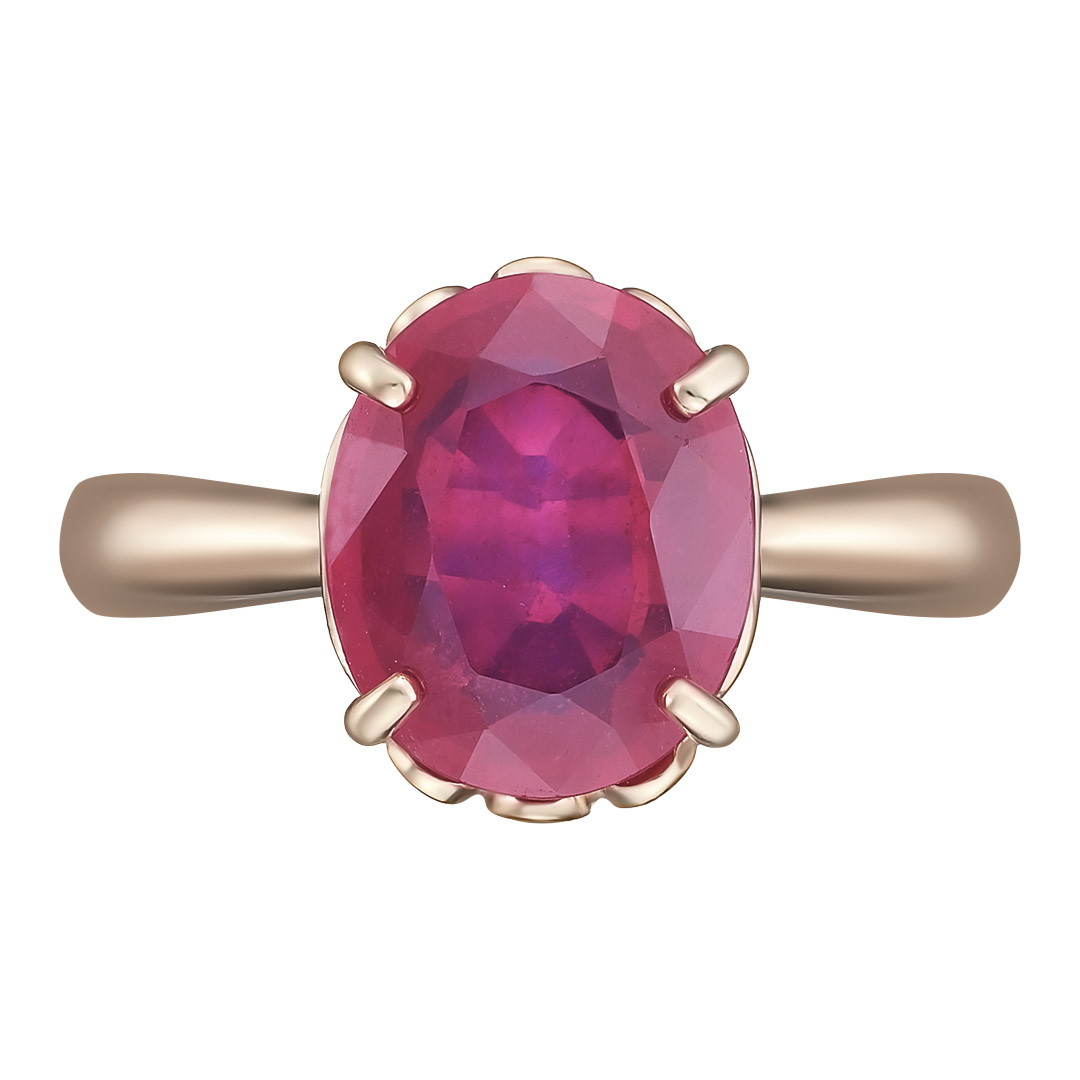 Серебряное кольцо с рубином