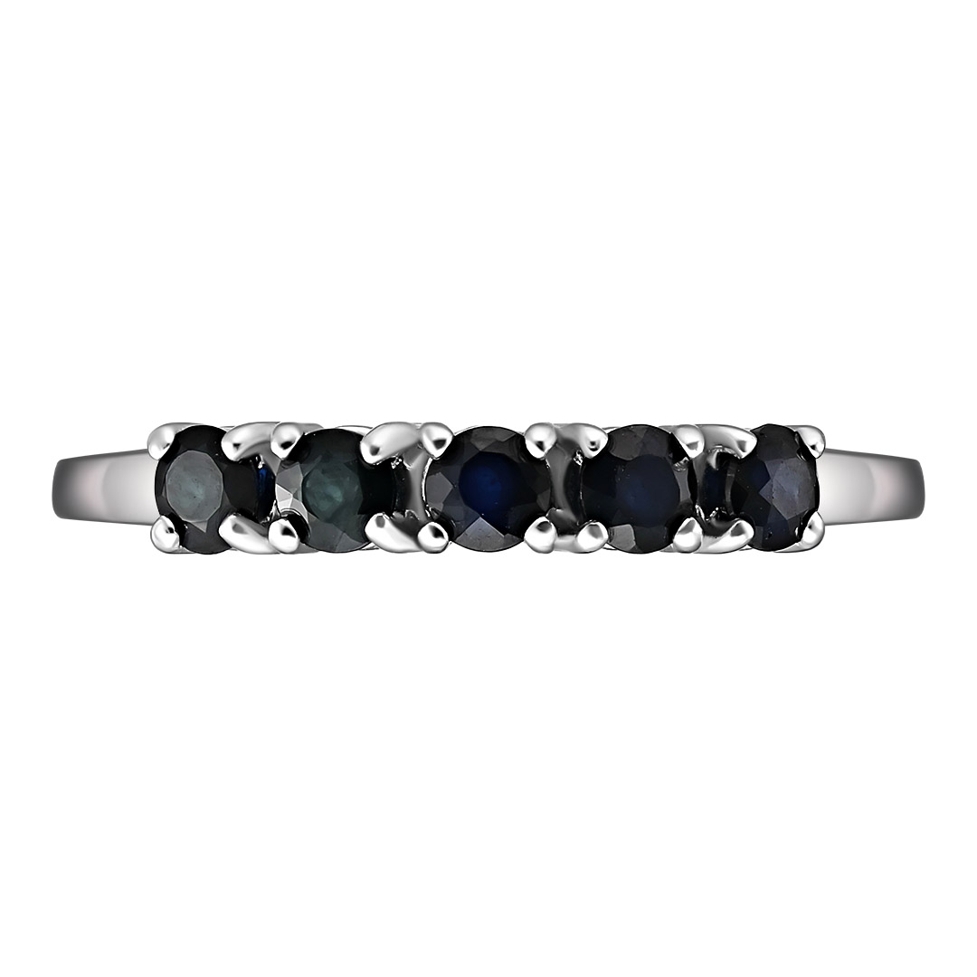 Серебряное кольцо 925 пробы; вставки 5 Сапфир U/2 0,667;