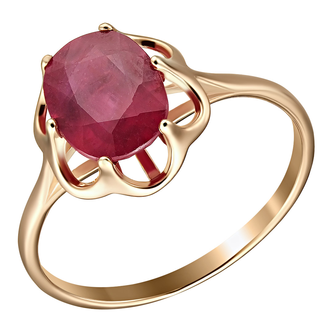 Серебряное кольцо 925 пробы; вставки 1 Рубин F/2 3,527