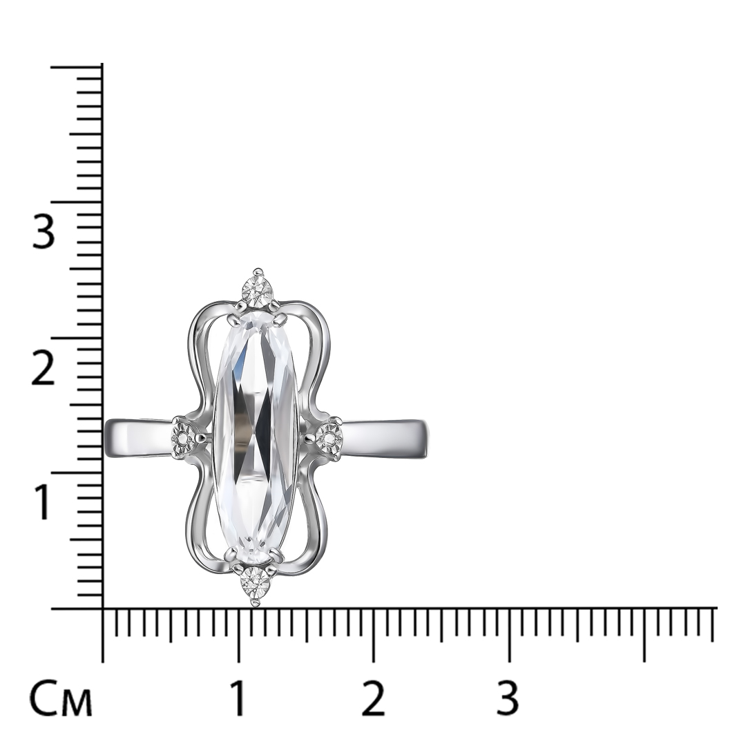 Серебряное кольцо с горным хрусталем