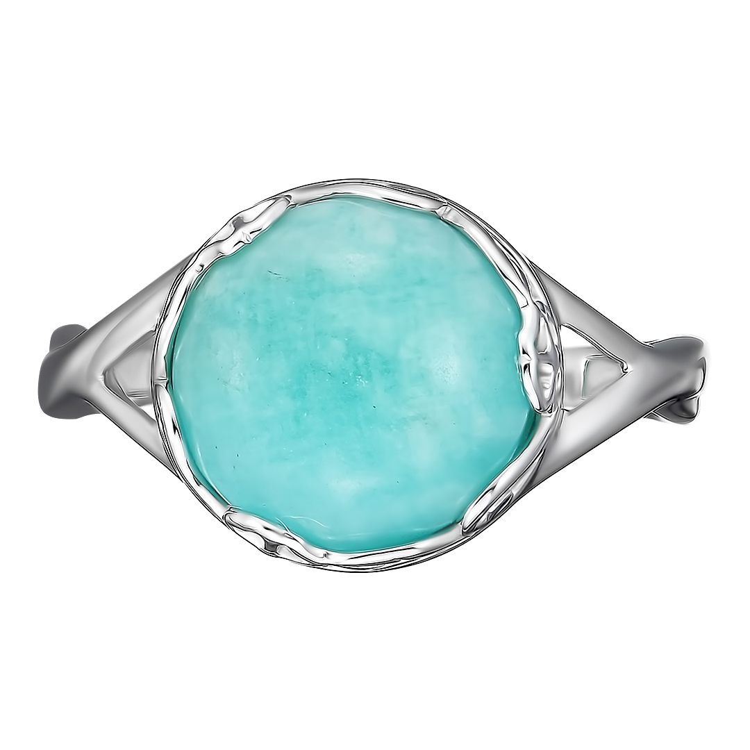 Серебряное кольцо 925 пробы; вставки 1 Амазонит;