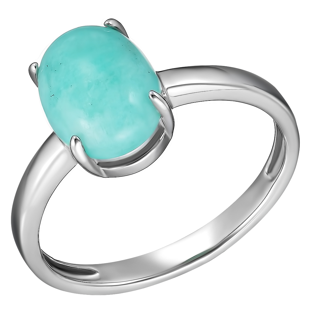 Серебряное кольцо 925 пробы; вставки 1 Амазонит;