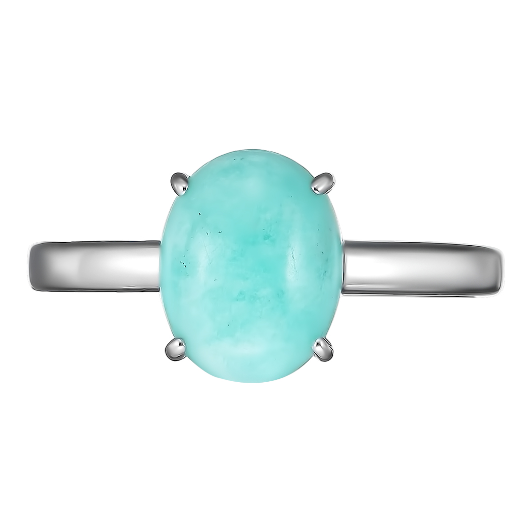 Серебряное кольцо 925 пробы; вставки 1 Амазонит;